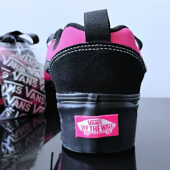 Vans Women's Knu Stack Suede Platform in Striking Combination Black / Fuchsia - Picture 7 of 12